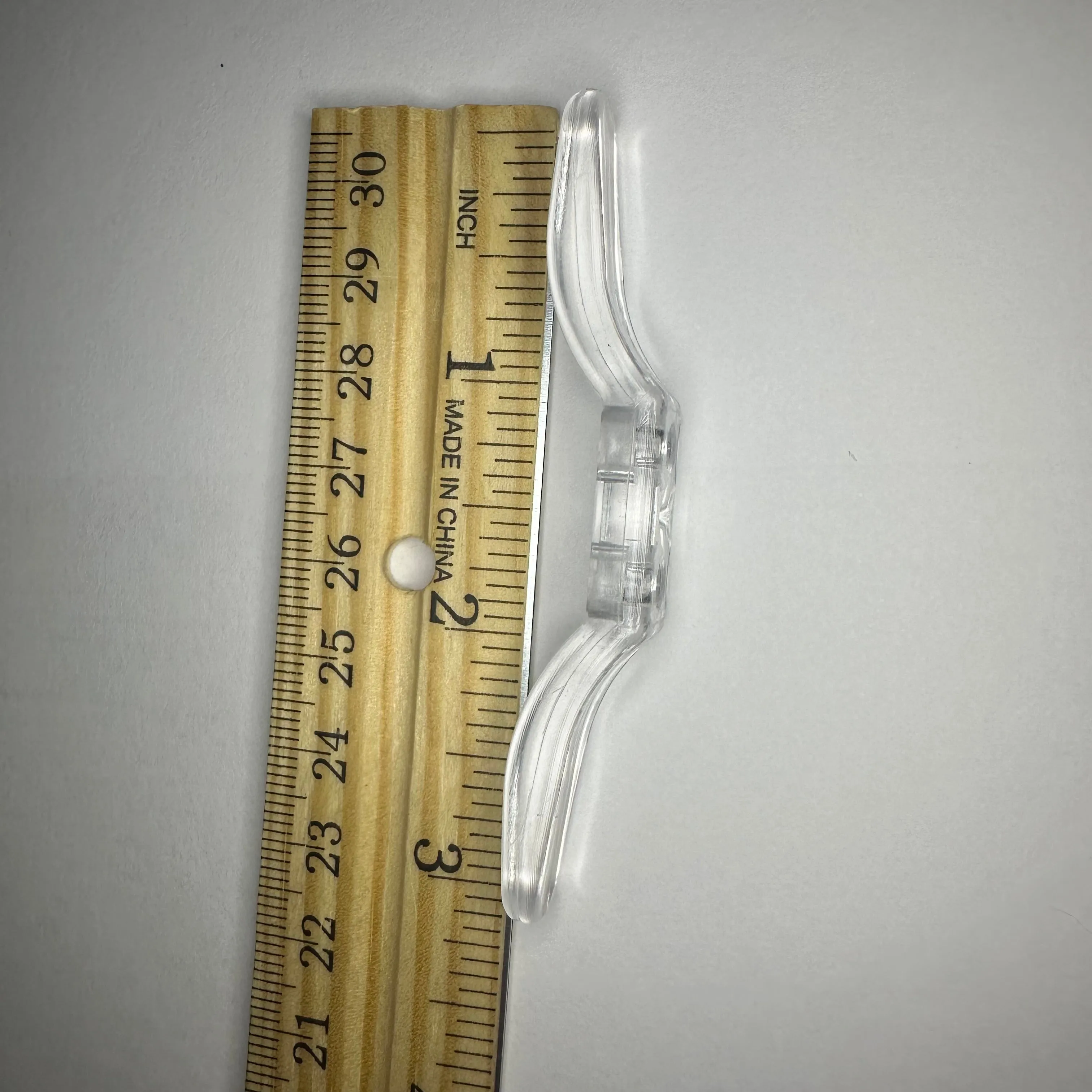 3-1/8" Clear Lucite Cord Cleat (10 Per Bag)