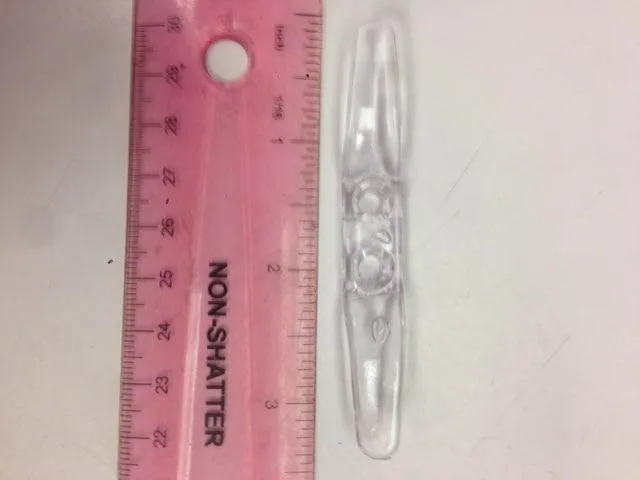 3-1/8" Clear Lucite Cord Cleat (10 Per Bag)