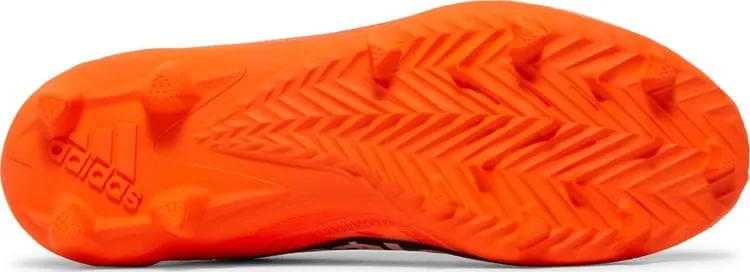 Adidas Adizero Cleats 'Team Solar Orange Silver Metallic' Cleats, Orange