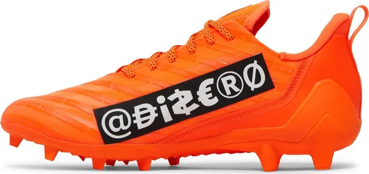 Adidas Adizero Cleats 'Team Solar Orange Silver Metallic' Cleats, Orange