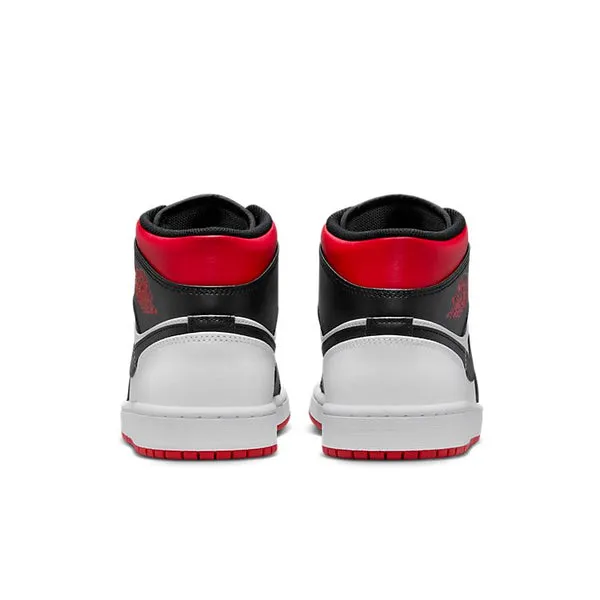 Air Jordan 1 Mid 'Gym Red Black Toe' Sneakers, Black