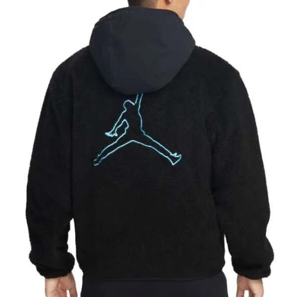 Air Jordan Brand Patch Zipper Hoodie Men's Black