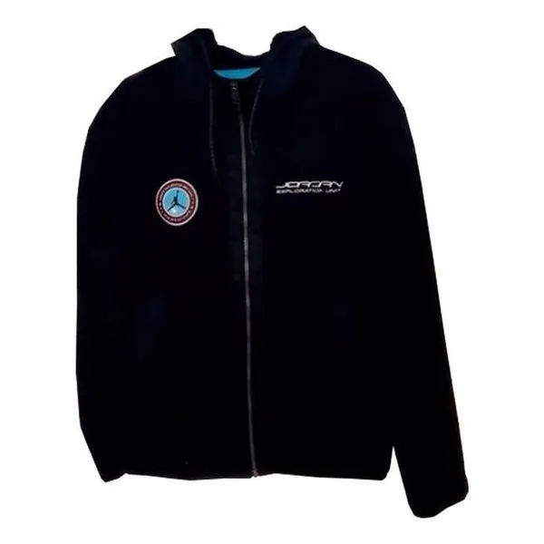 Air Jordan Brand Patch Zipper Hoodie Men's Black