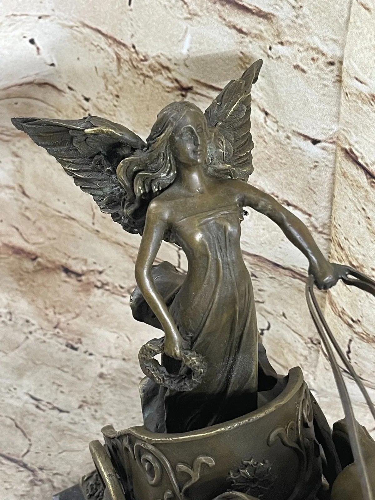 Ancient Roman Warrior Chariot Sculpture in Greek Mythology Solid Bronze Modern Decorative