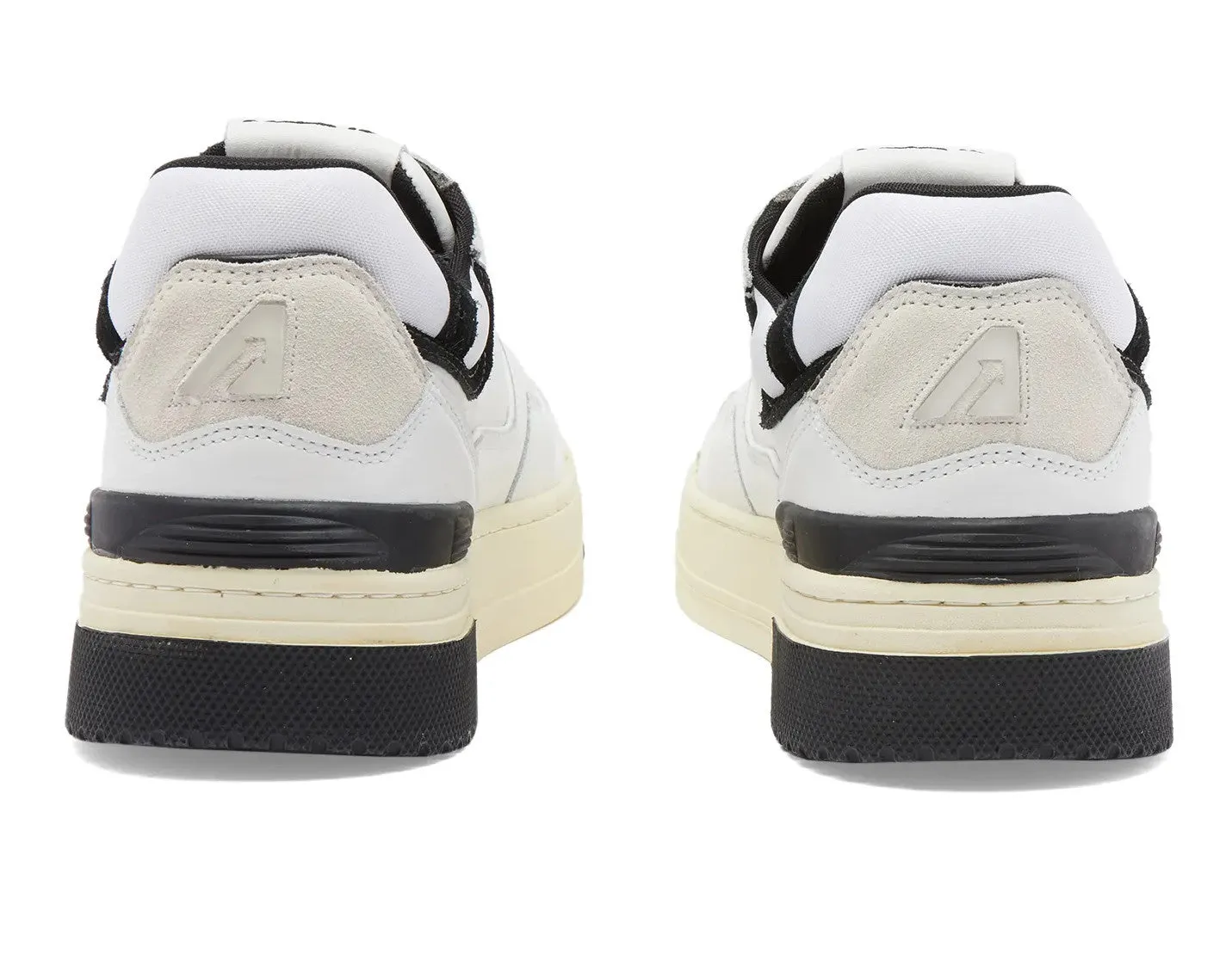 Autry CLC Low Leather Sneaker, white/black/cream