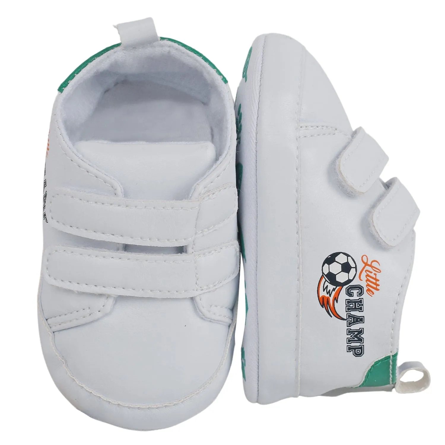 Baby Moo Little Champ White Velcro Sneakers