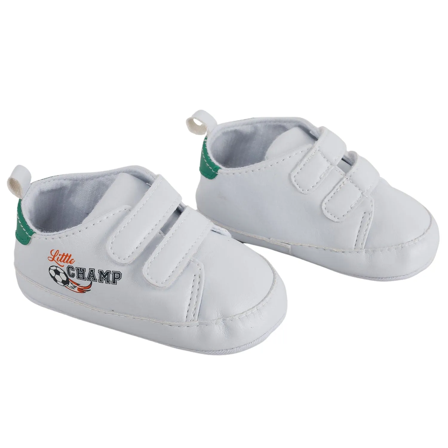 Baby Moo Little Champ White Velcro Sneakers