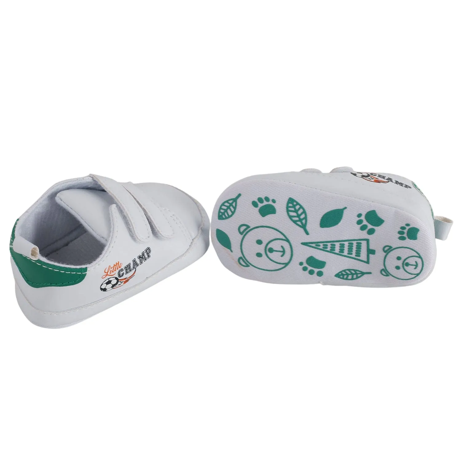 Baby Moo Little Champ White Velcro Sneakers