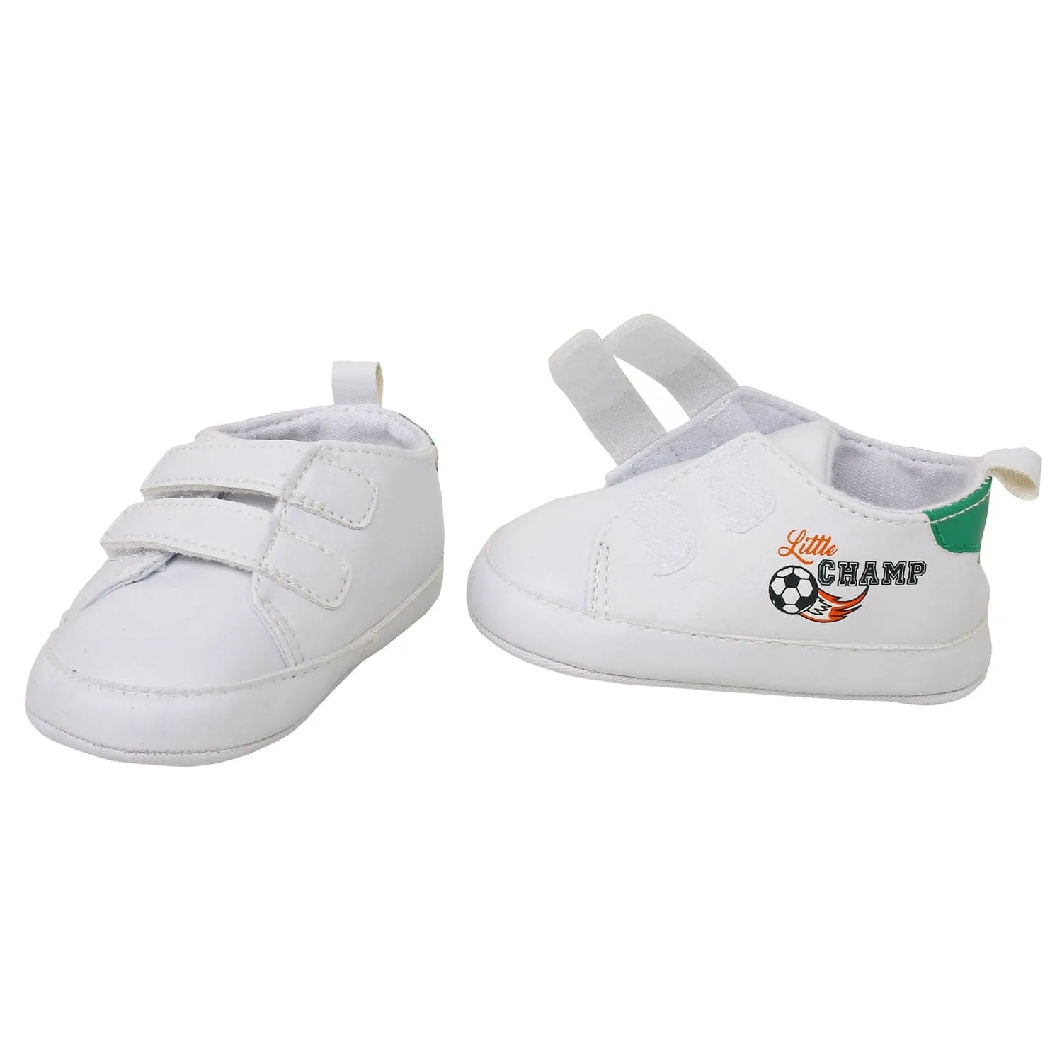 Baby Moo Little Champ White Velcro Sneakers
