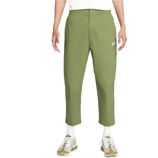 Men's Nike Solid Color Logo Embroidered Straight Sports Pants/Trousers/Joggers Autumn Green