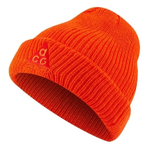 Nike ACG Triangle logo Woolen Beanie 'Safety Orange' Cap, orange