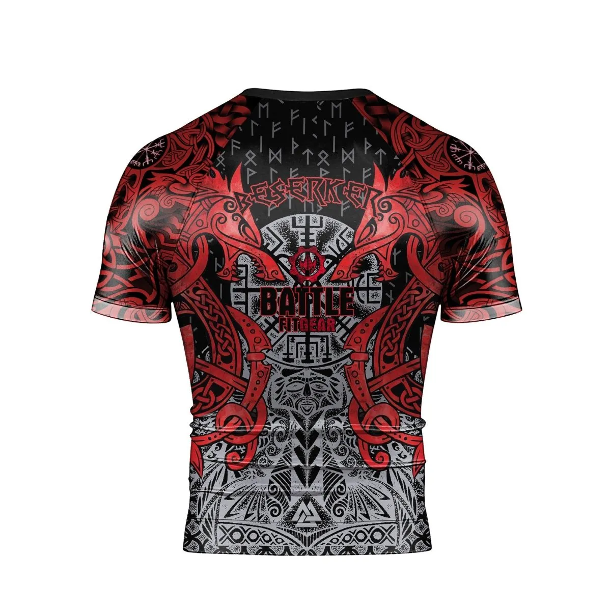 Rage Of Viking Berserker Men's Short Sleeve Rash Guard