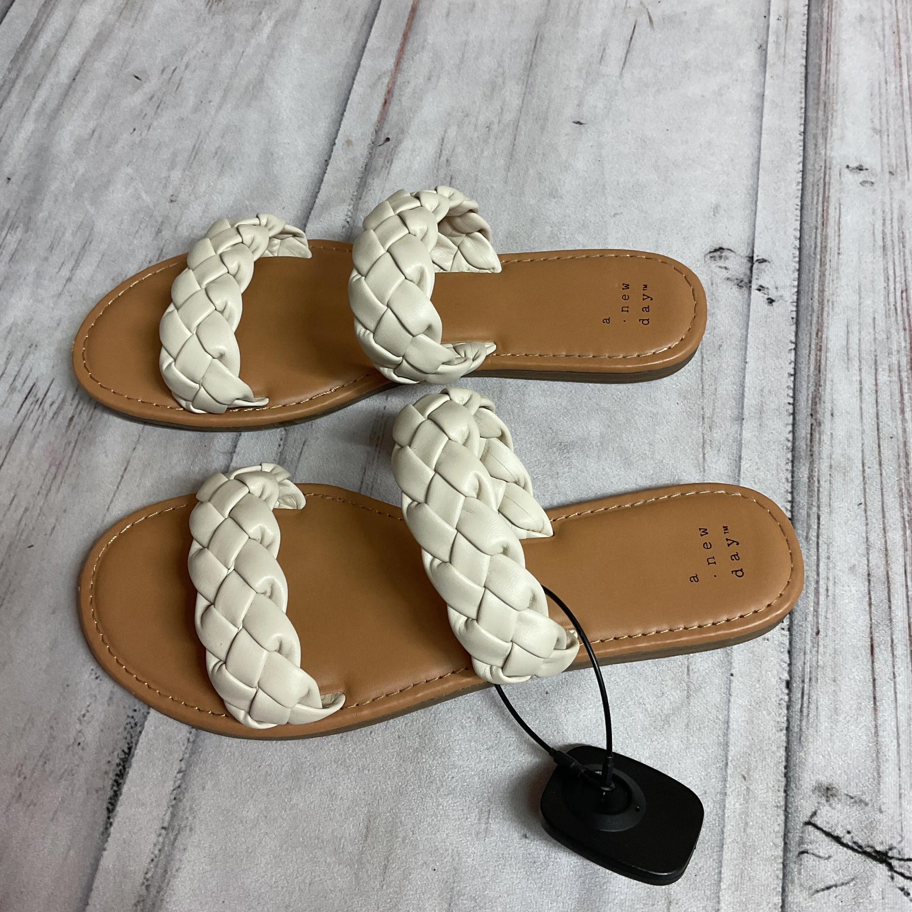 Sandals Flats By A New Day In Cream, Size:8