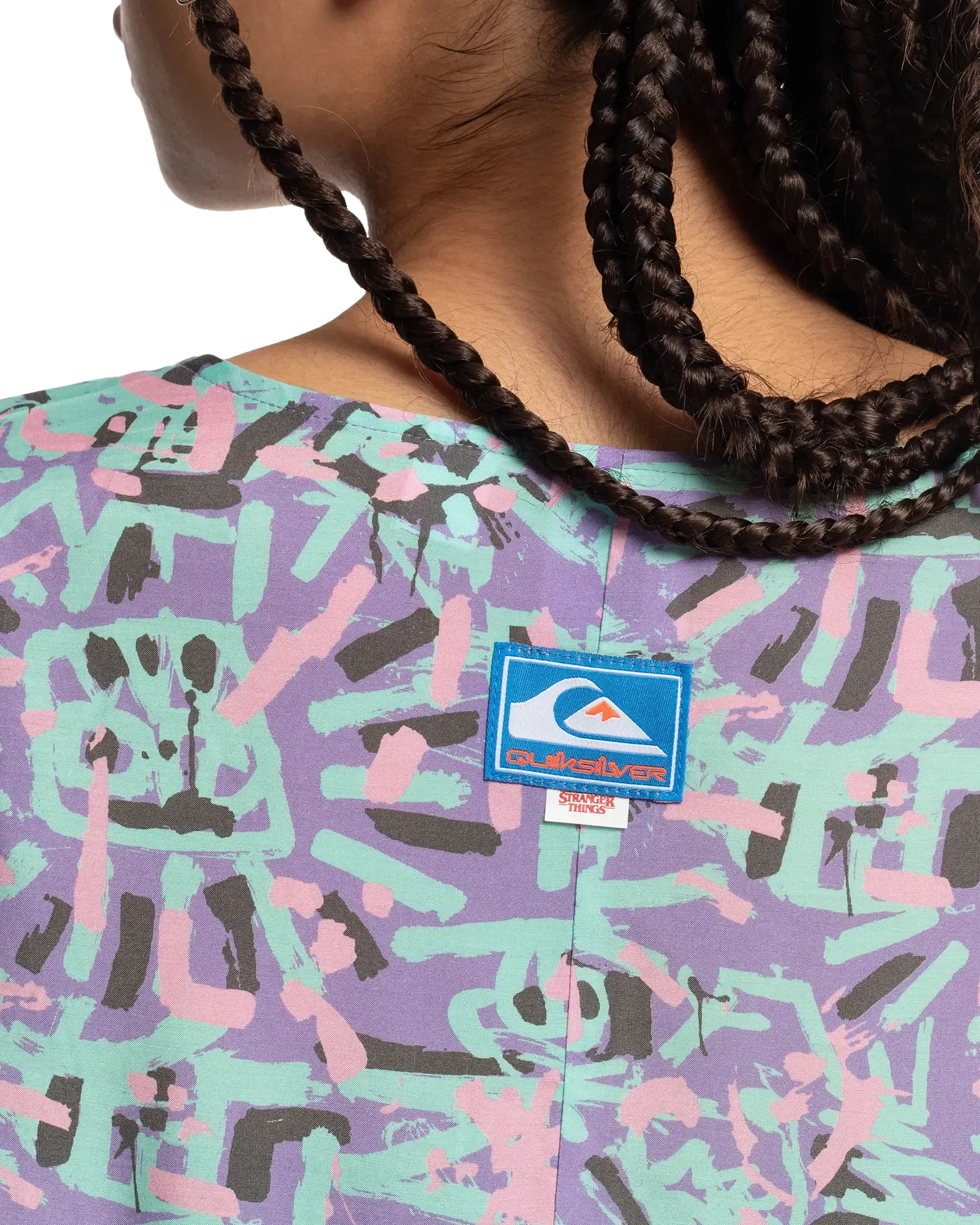 Stranger Things Lenora Woven Playsuit in Lenora War Paint Marlin