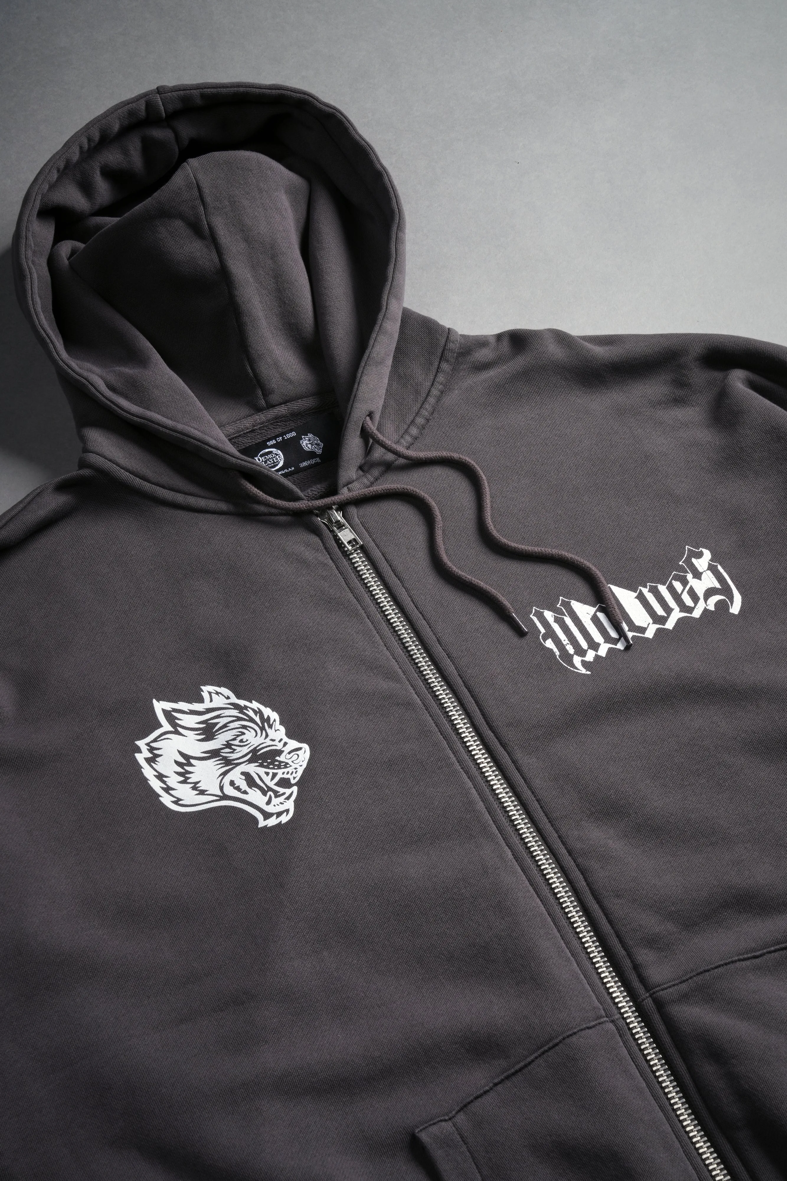 The Spider Family "Chambers" Zip Hoodie in Wolf Gray