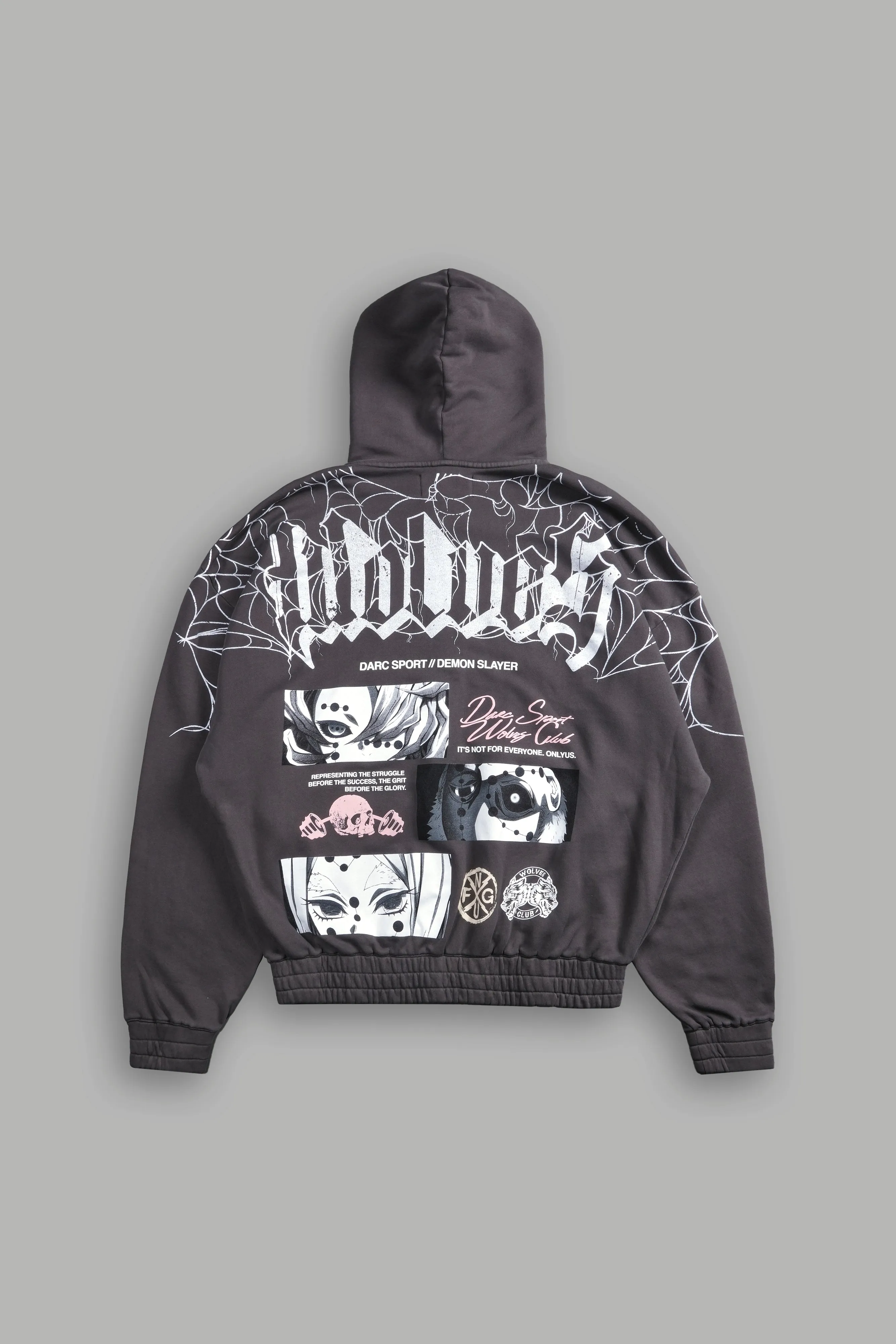 The Spider Family "Chambers" Zip Hoodie in Wolf Gray