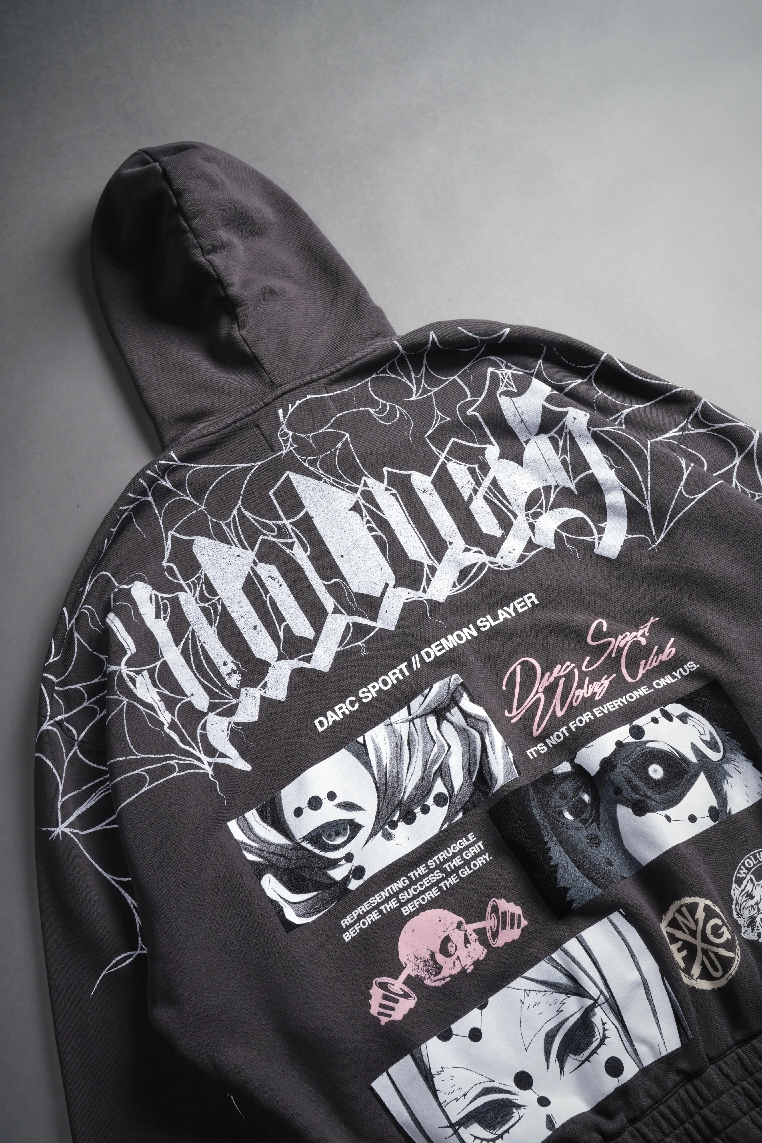 The Spider Family "Chambers" Zip Hoodie in Wolf Gray