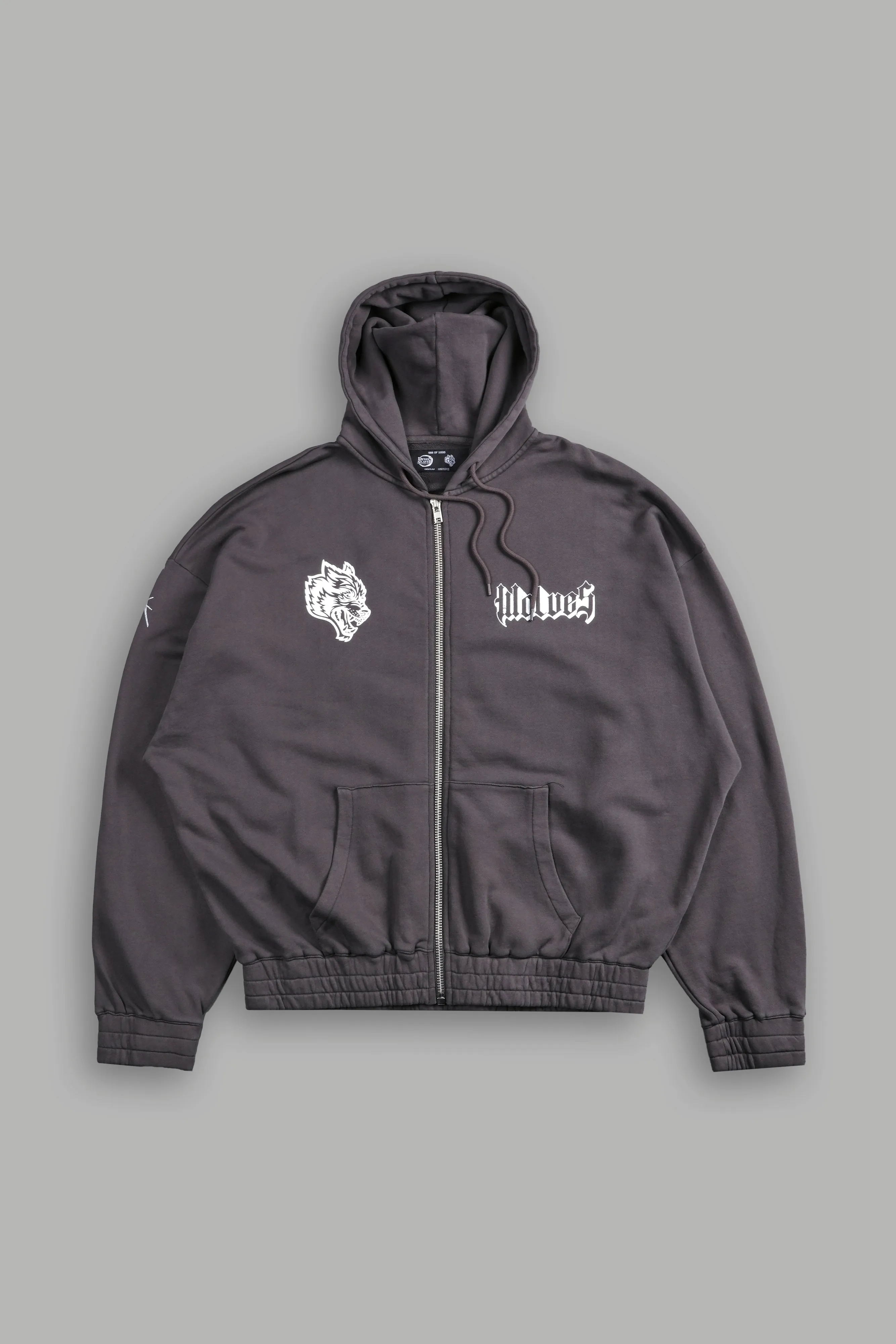 The Spider Family "Chambers" Zip Hoodie in Wolf Gray