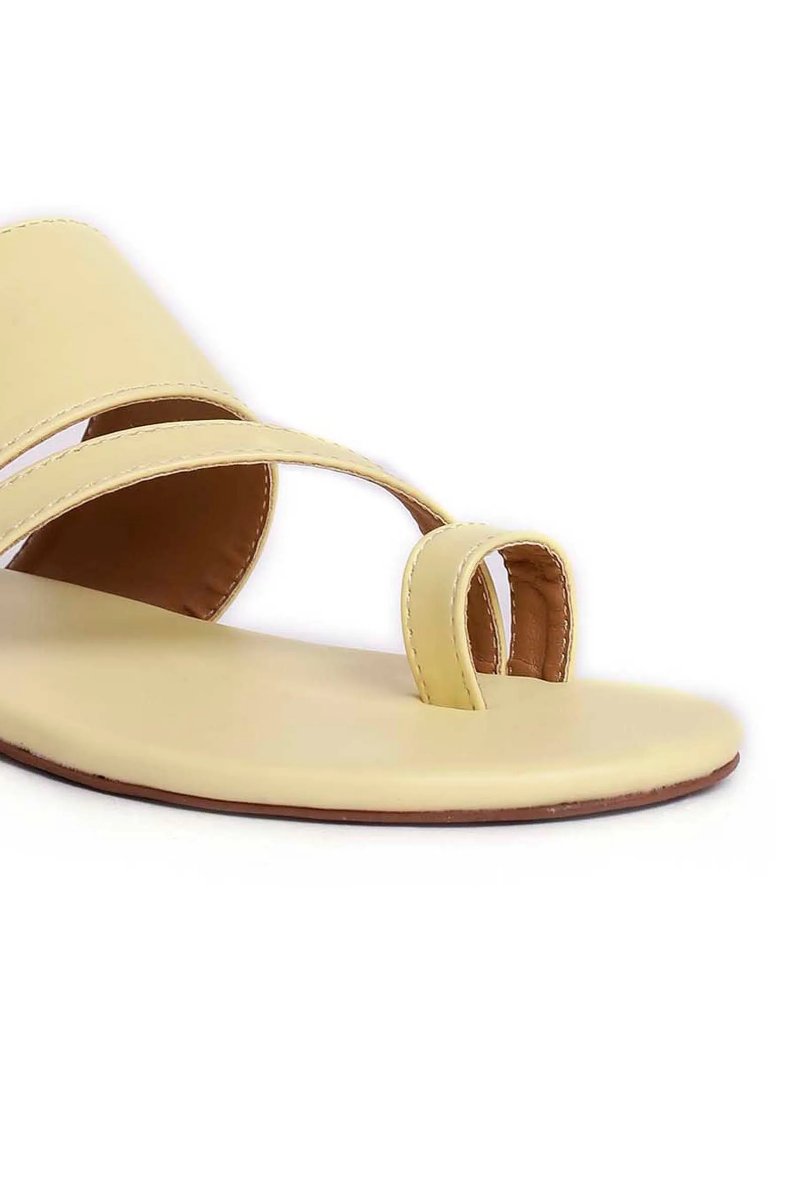 White Cream Cruelty Free Leather Sliders