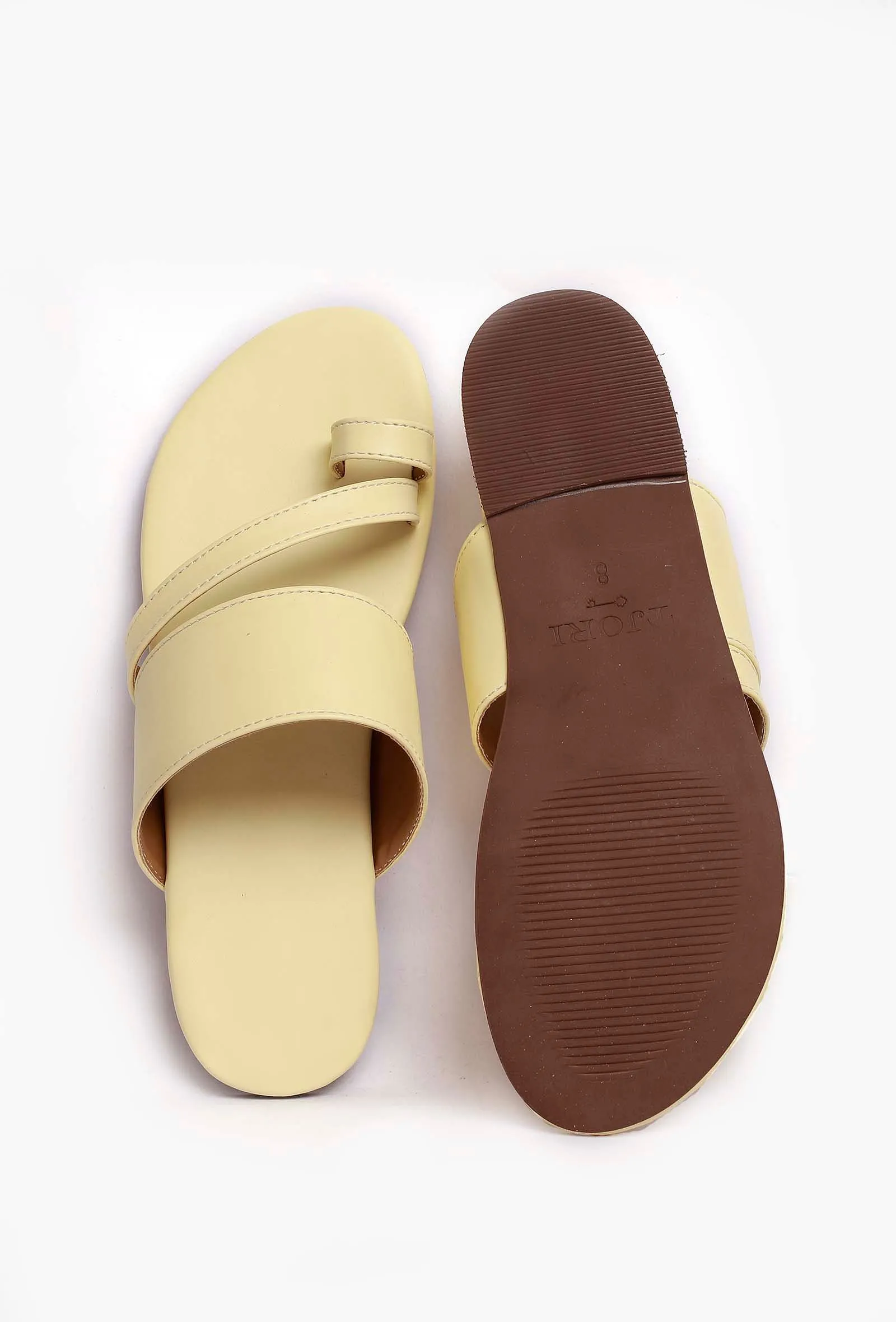 White Cream Cruelty Free Leather Sliders