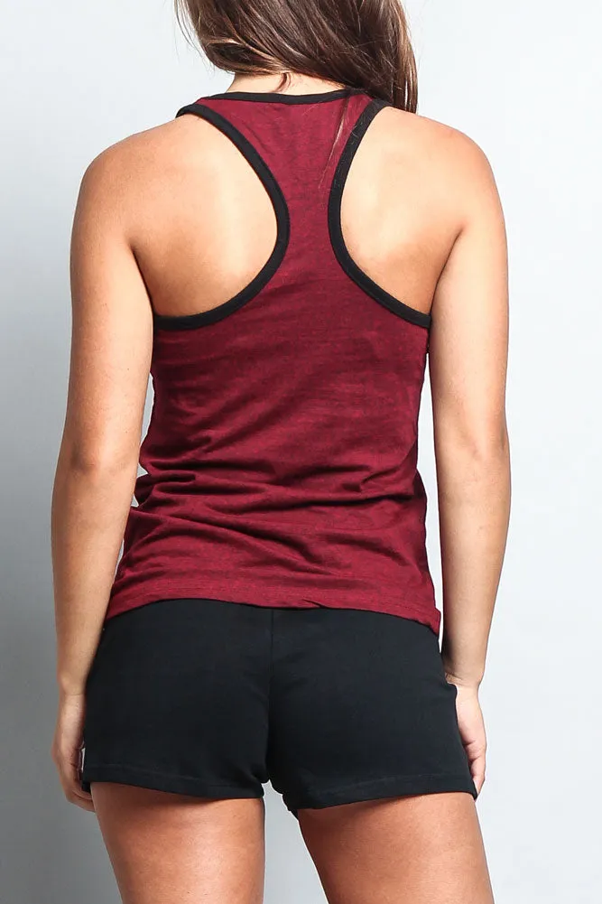 Women's Basic Contrast Piping Light Weight Tank Top (2-Pack)