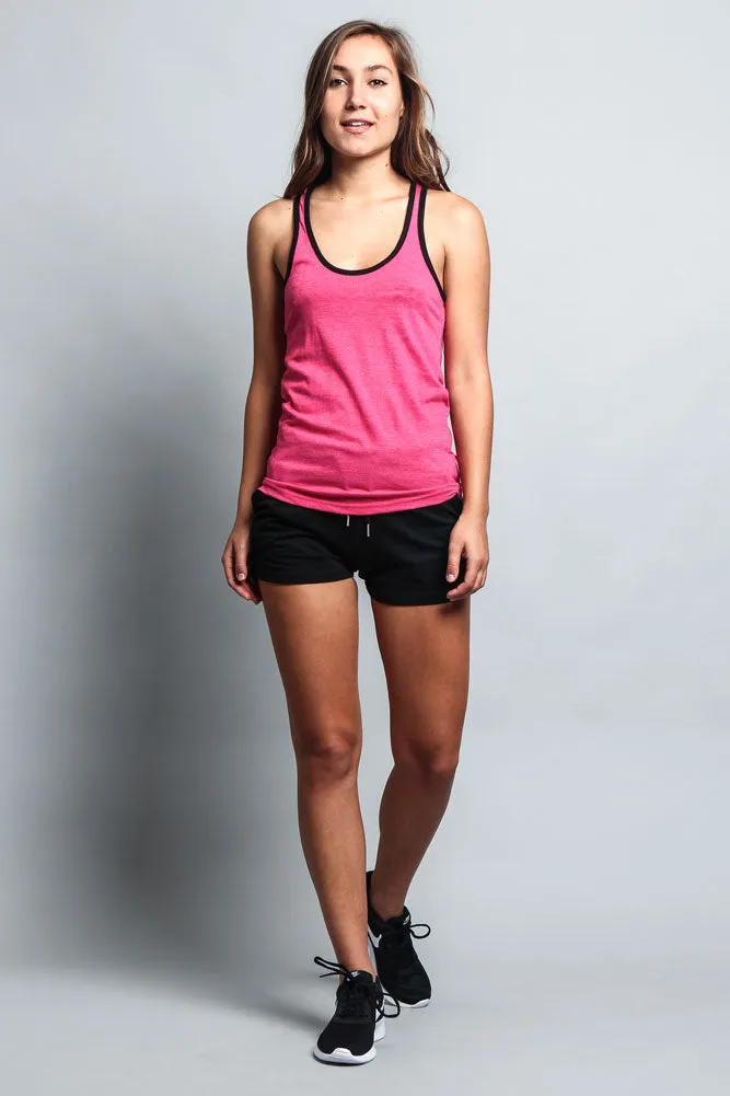 Women's Basic Contrast Piping Light Weight Tank Top (2-Pack)