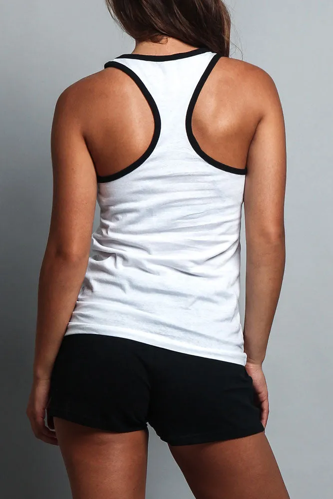 Women's Basic Contrast Piping Light Weight Tank Top (2-Pack)